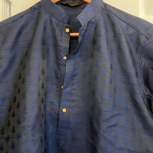 Mens Navy Kurta